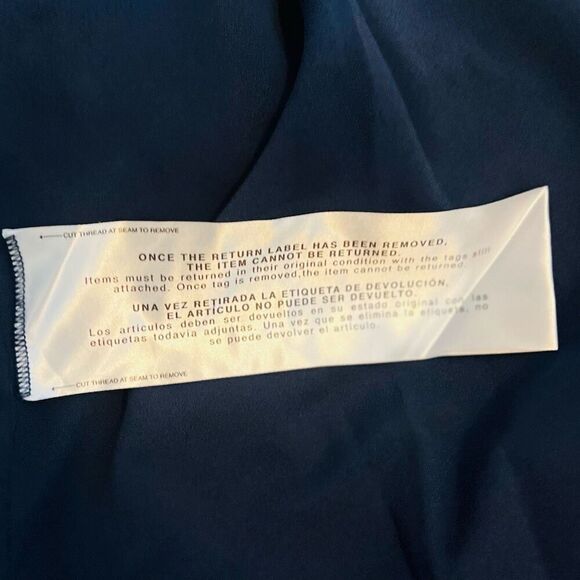 DRESS THE POPULATION Alessia Tie‎ Waist Crepe Dress, Navy, Size Medium, NWT - Picture 6 of 6